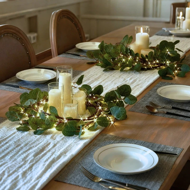 Botanical Leaf Garland String Lights
