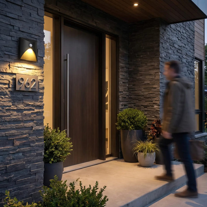 Motion Sensor Wall Light for Hallways and Stairs | Black or White