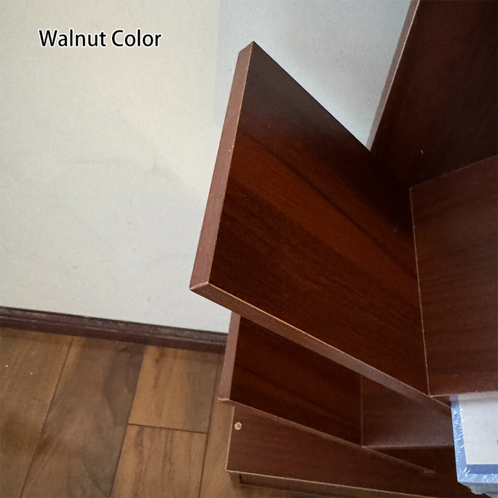 Tree Bookshelf with Drawer | Walnut or Natural, 6 to 12 Tiers