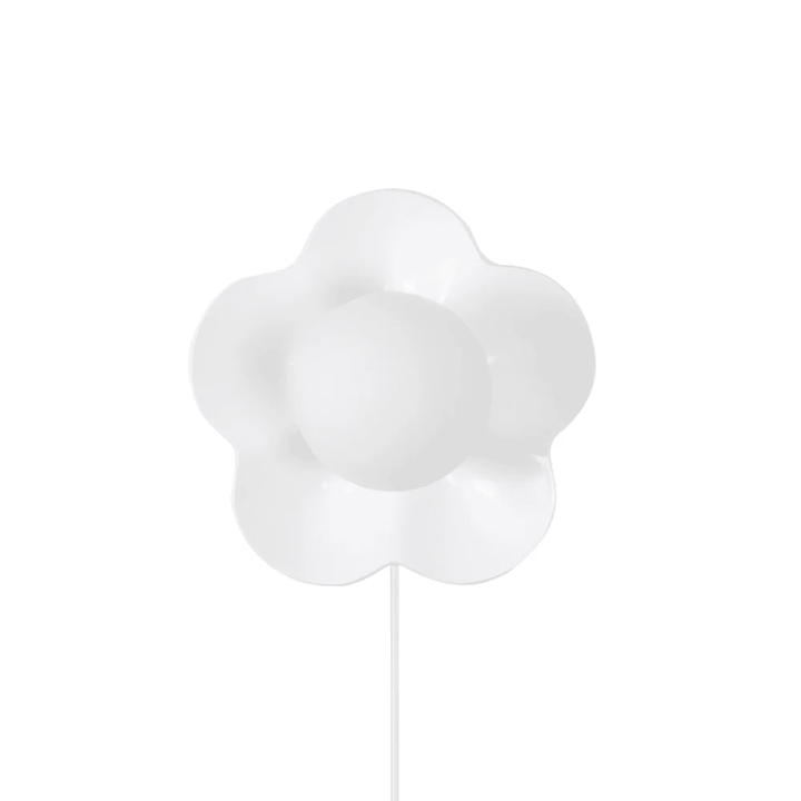 Flower Petal Plug-in Wall Light | Resin, White, Pink or Yellow