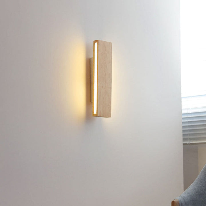 Rotating Wood Wall Light | Up and Down LED, 22 or 32 cm