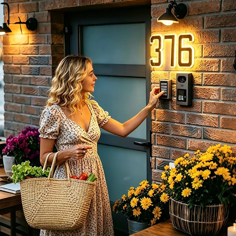 Solar Powered House Number Light