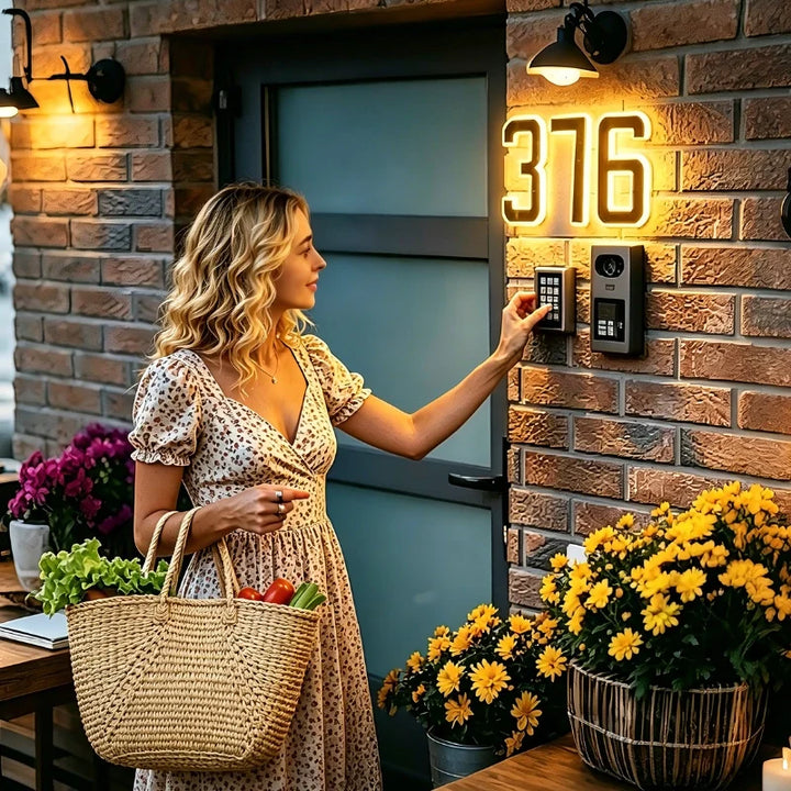 Solar Powered House Number Light