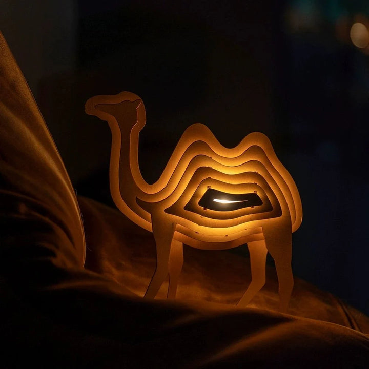 3D Wooden Animal Table Lamp