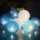 Cotton Ball String Light Garland