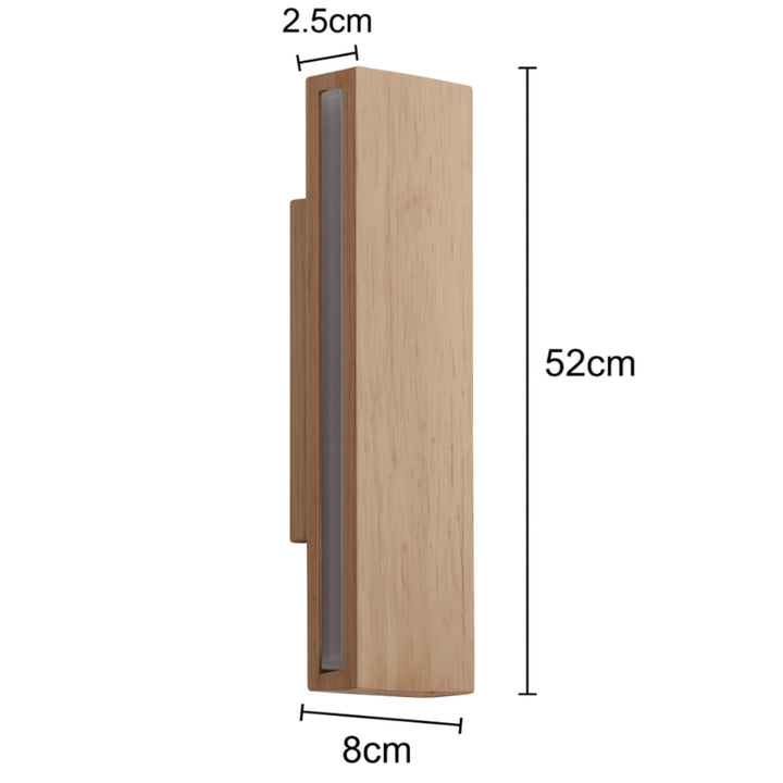 Rotating Wood Wall Light | Up and Down LED, 22 or 32 cm
