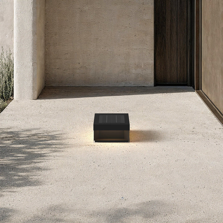 Solar Outdoor Pillar Light | Black Aluminium, 4 Sizes