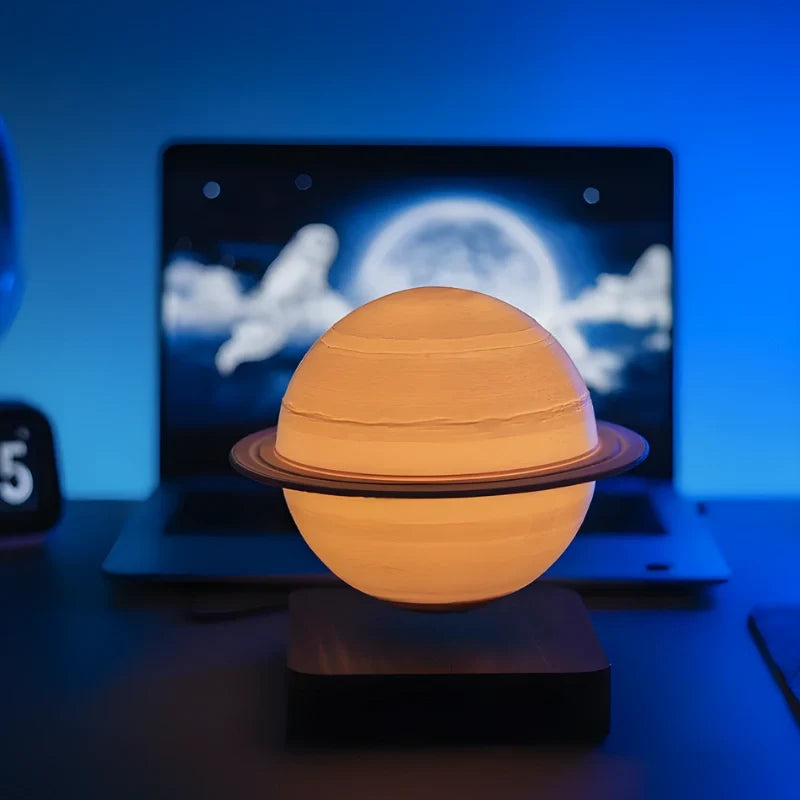 Magnetic Levitating Moon Lamp with Wooden Base