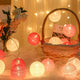 Cotton Ball String Light Garland