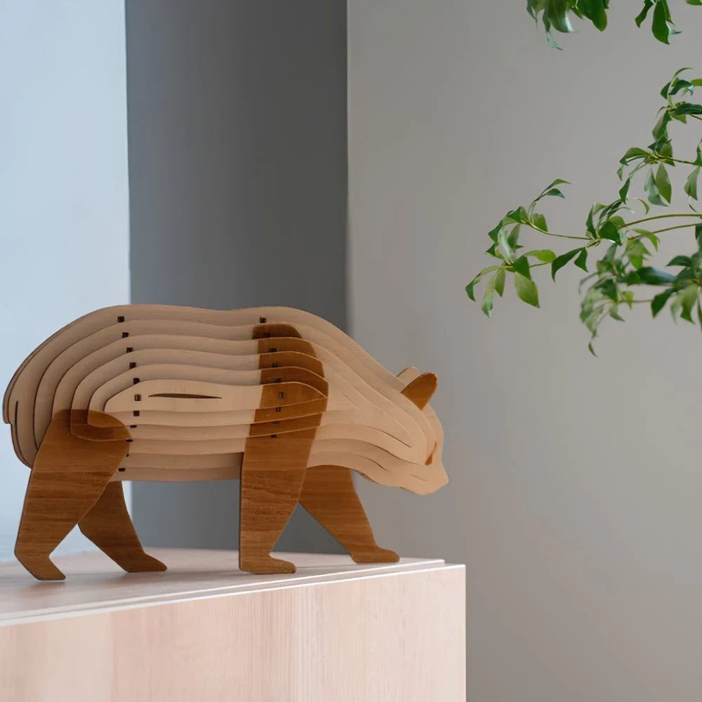 3D Wooden Animal Table Lamp
