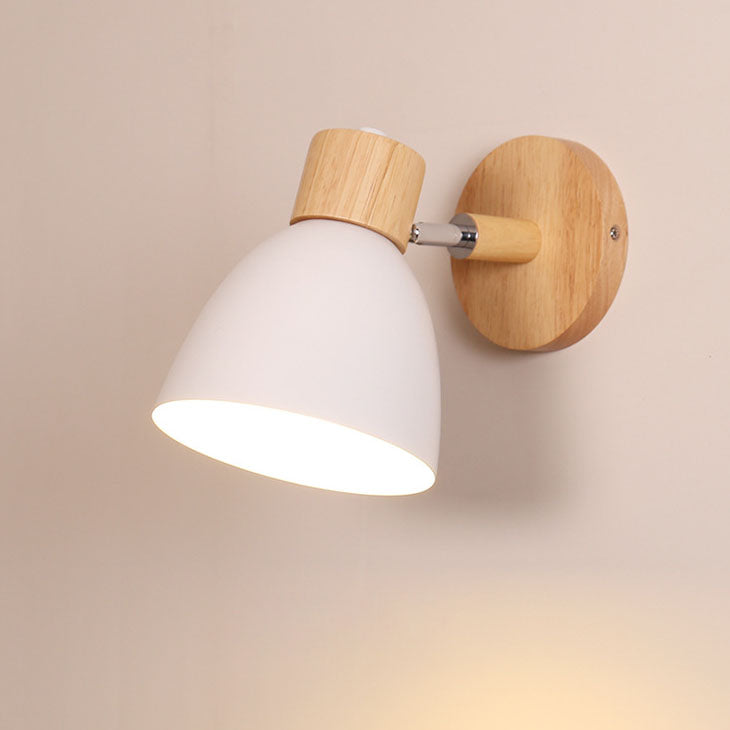 Modern Minimalist Wooden Cone LED Wall Sconce