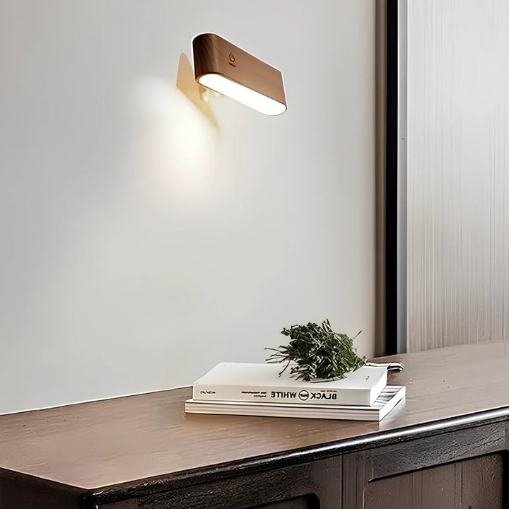 Wooden Rotatable Cordless Wall Light