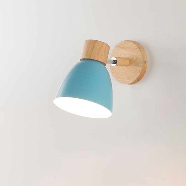 Modern Minimalist Wooden Cone LED Wall Sconce