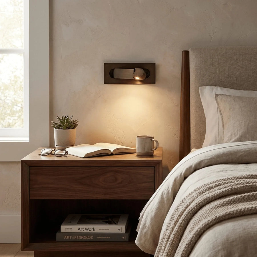 Recessed-Look Reading Wall Light | Swivel LED, 6 Finishes