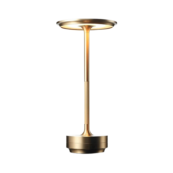 Modern Brass Cone LED Rechargeable Table Lamp 1-Light