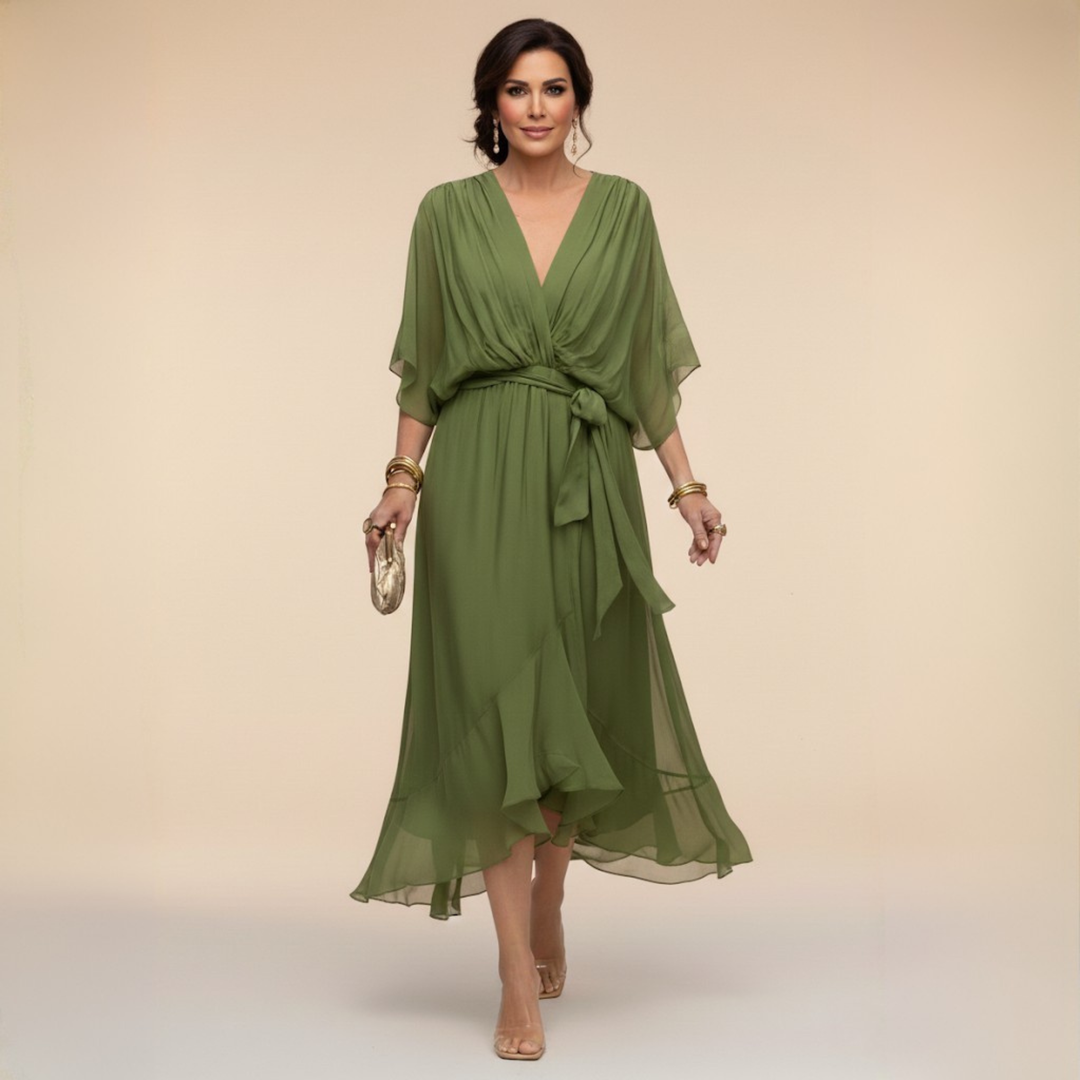 Women's V-Neck Flowy Summer Dress – image 1