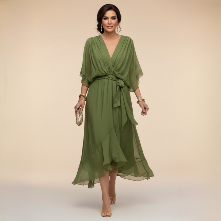 Women's V-Neck Flowy Summer Dress – image 1