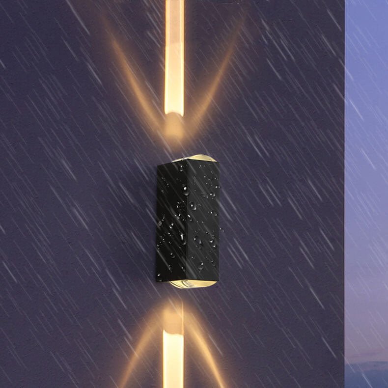 Modern Minimalist Aluminum Hardware Rectangular LED Outdoor Wall Sconce Lamp for Outdoor Patio