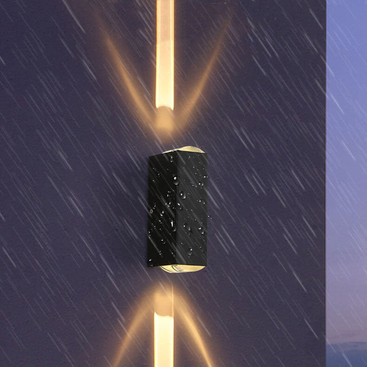 Modern Minimalist Aluminum Hardware Rectangular LED Outdoor Wall Sconce Lamp for Outdoor Patio