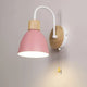 Nordic Wood Dome Wall Light with Pull Switch