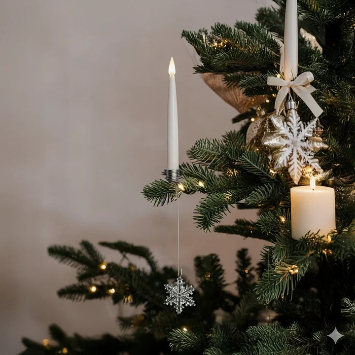Christmas Tree Candle Lights with Crystal Drops