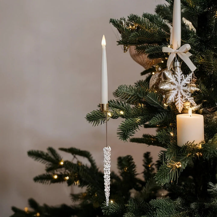 Christmas Tree Candle Lights with Crystal Drops