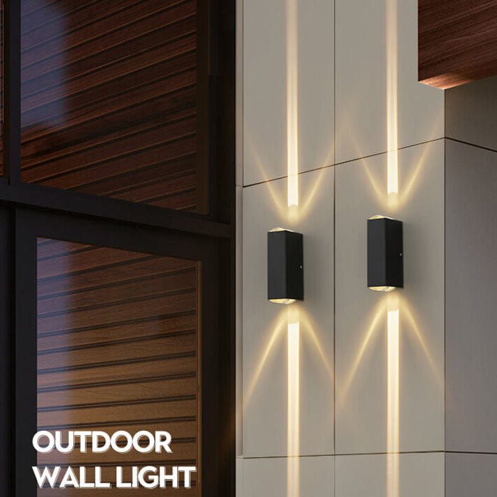 Modern Minimalist Aluminum Hardware Rectangular LED Outdoor Wall Sconce Lamp for Outdoor Patio