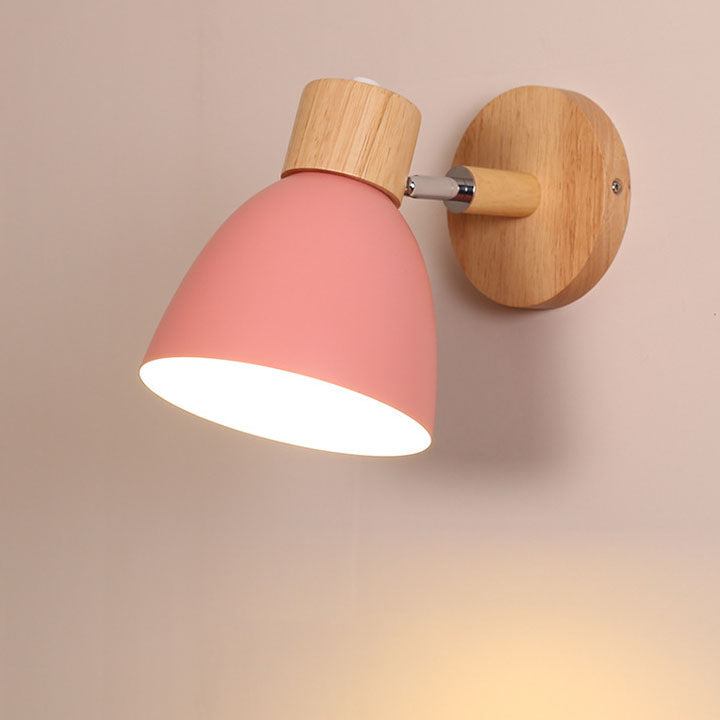 Modern Minimalist Wooden Cone LED Wall Sconce