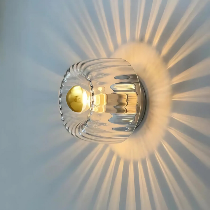 Modern Minimalist Glass Round Wall Sconce LED 1-Light