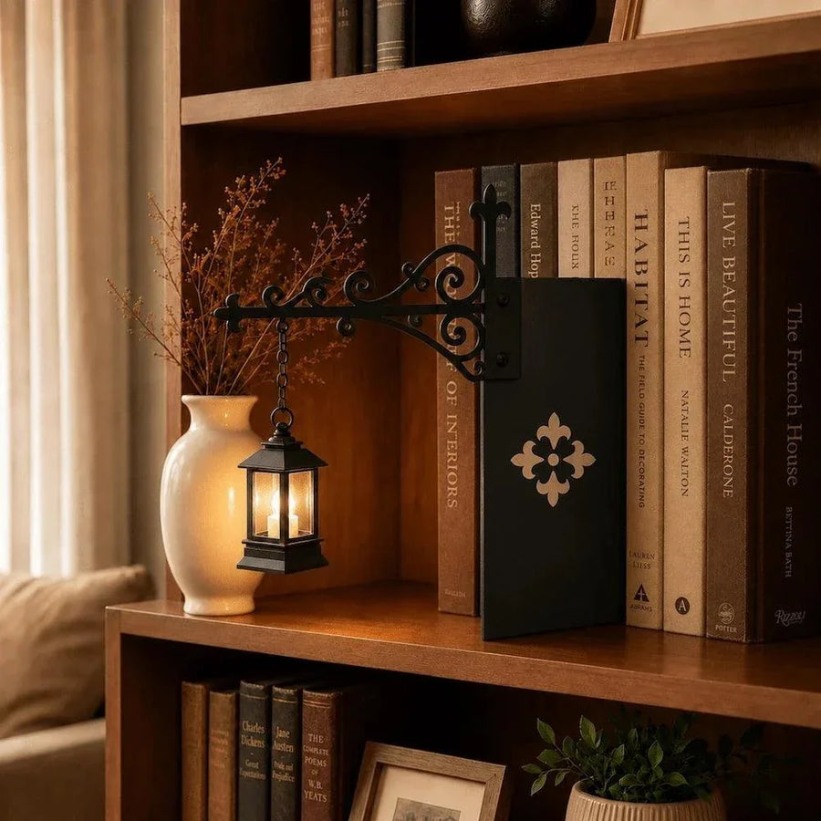 Wrought Iron Bookshelf Pendant Light