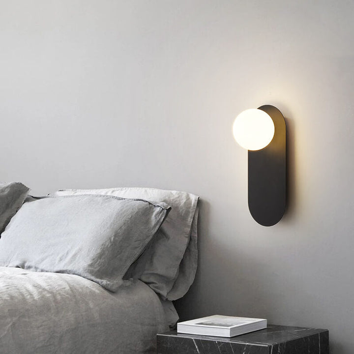 Nordic Minimalist Glass Ring Base 1-Light Wall Sconce Lamp