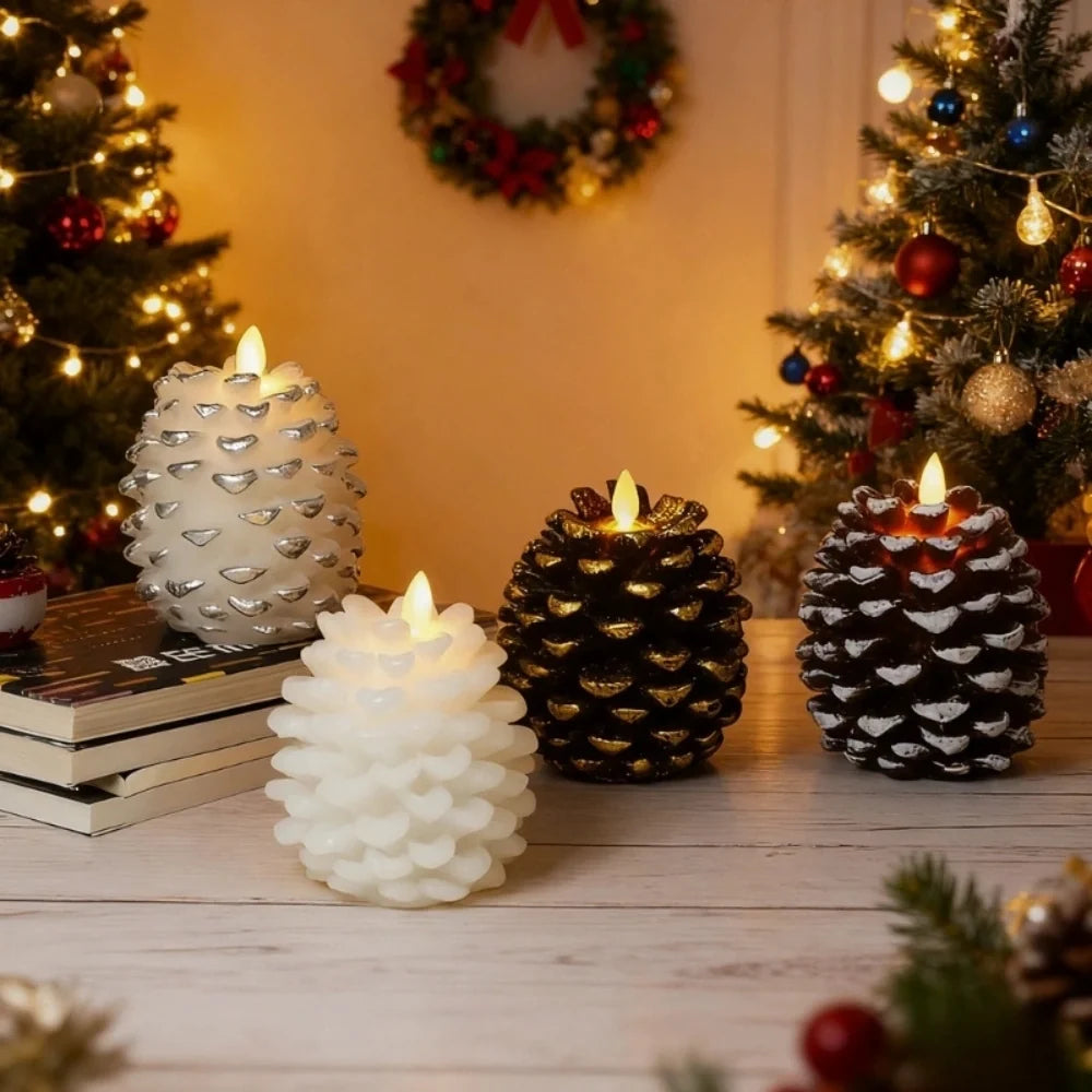 Flameless LED Pinecone Candles