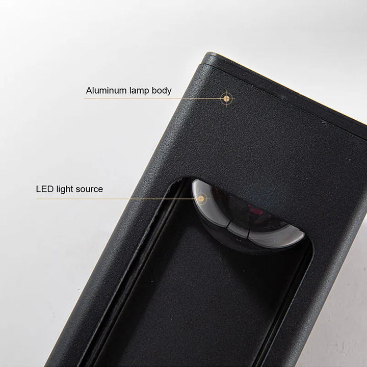 Geometric Outdoor Wall Light | Black, Optional Sensor