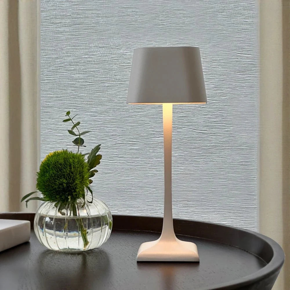 Curved Aluminium Cordless Table Lamp