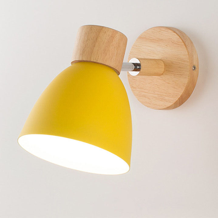 Modern Minimalist Wooden Cone LED Wall Sconce