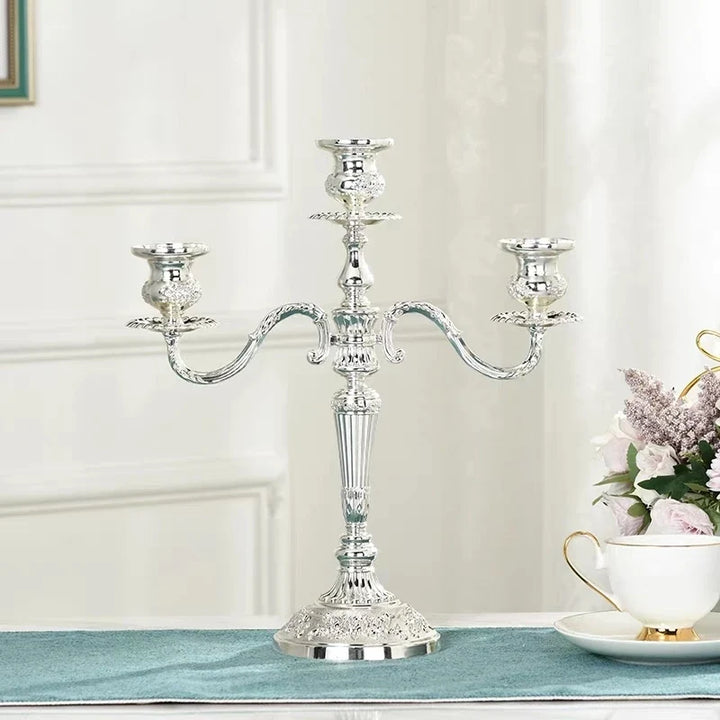 Vintage Floral Alloy Candelabra