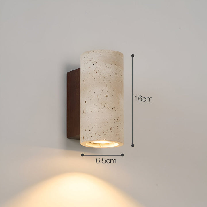 Japandi Travertine Wall Light LED Light With Up And Down Glow