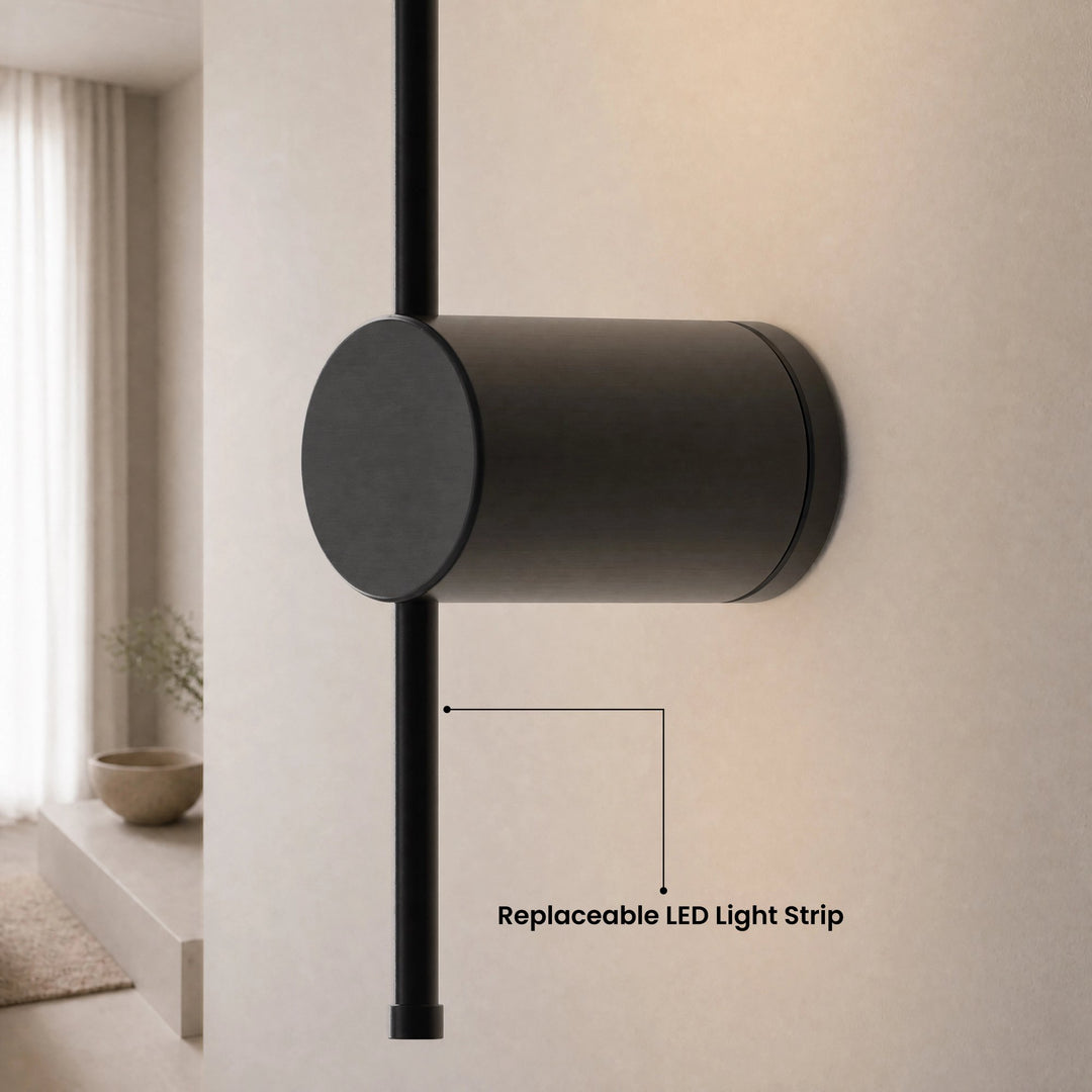 Slim LED Line Wall Light | Black, Rotatable, 60-120 cm