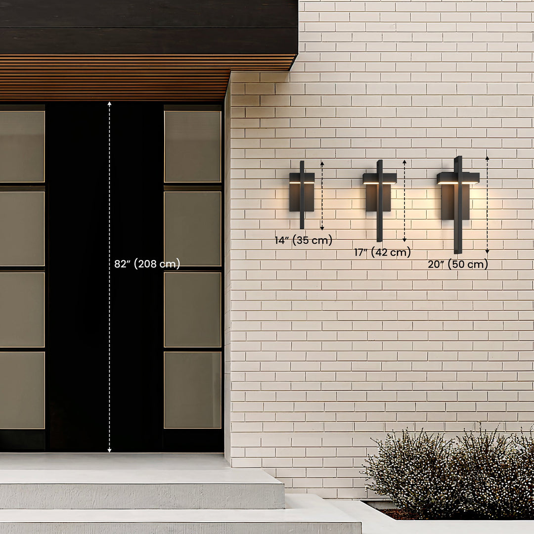 Black Stainless Steel Outdoor Wall Light | 3 Sizes
