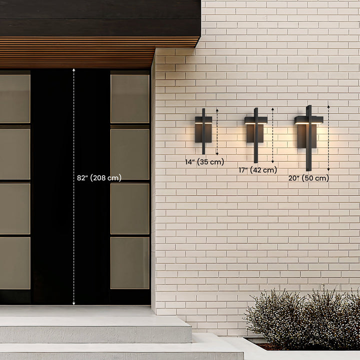 Black Stainless Steel Outdoor Wall Light | 3 Sizes