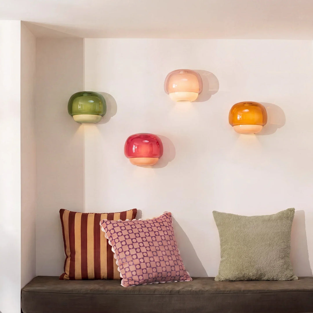 Sanae Modern Colorful Glass Shade Wall Sconce