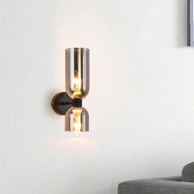 Glass Up and Down Wall Light | Opal, Clear or Smoke Grey
