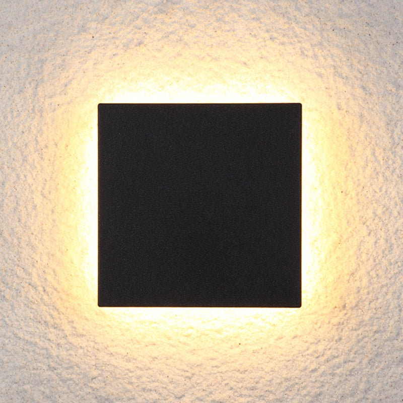 Halo Disc Outdoor Wall Light | Round or Square, Optional Sensor