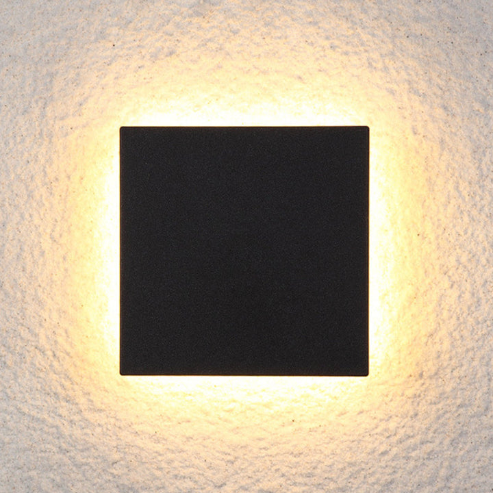 Halo Disc Outdoor Wall Light | Round or Square, Optional Sensor