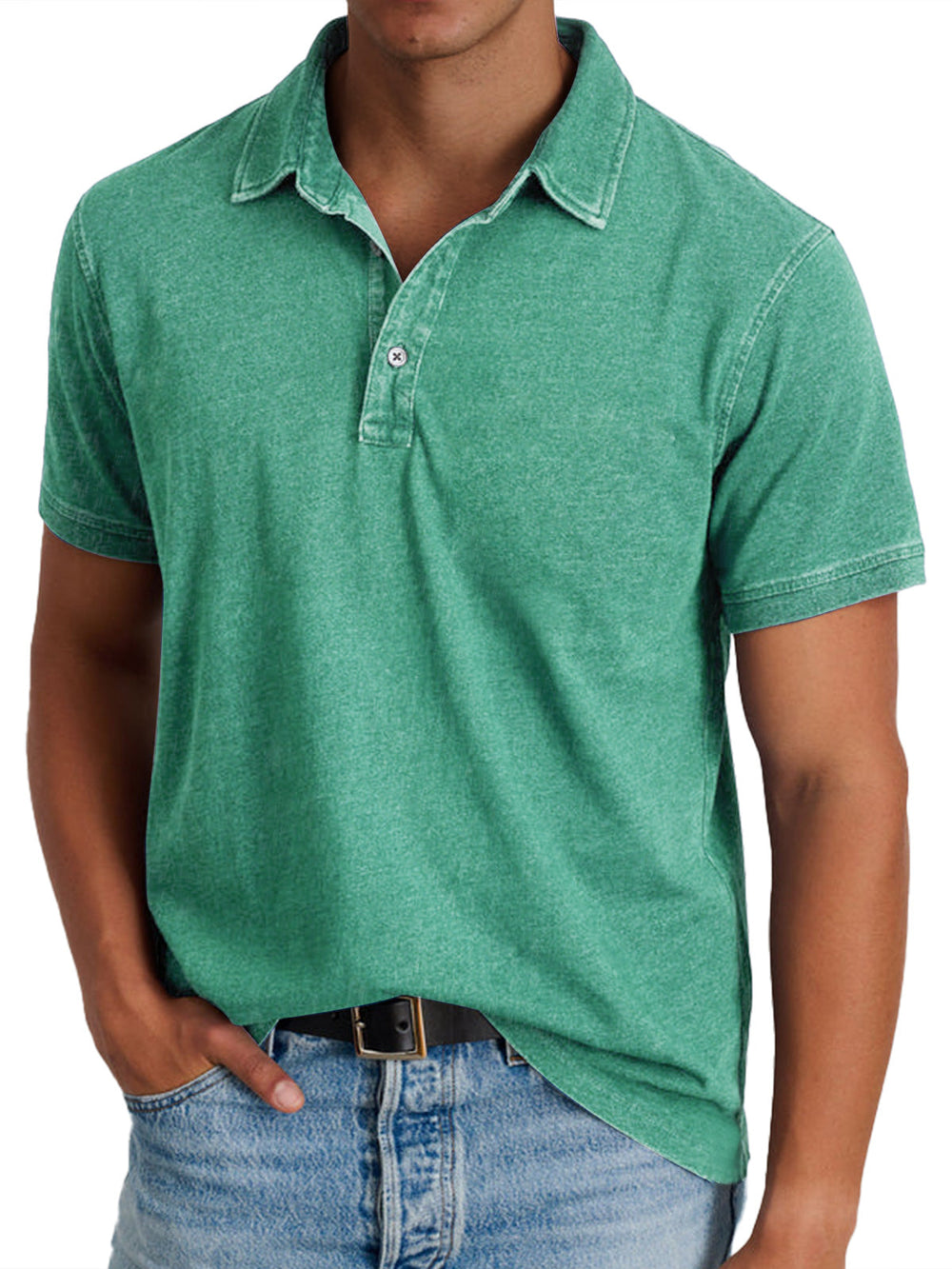Men's Short-Sleeve Summer Polo Shirt – image 2