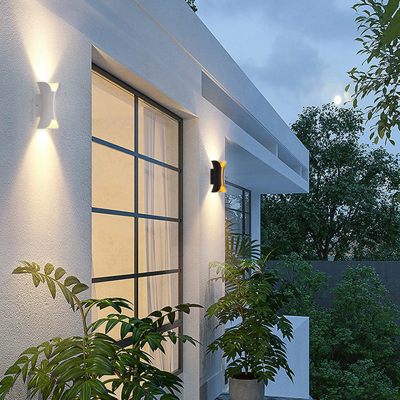 Noxel Curved Outdoor Wall Mounted Led Lamp