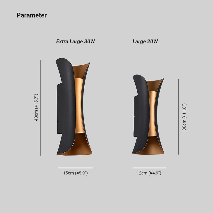 Calyxor Wall Lamp Curved Outdoor Wall Mounted LED