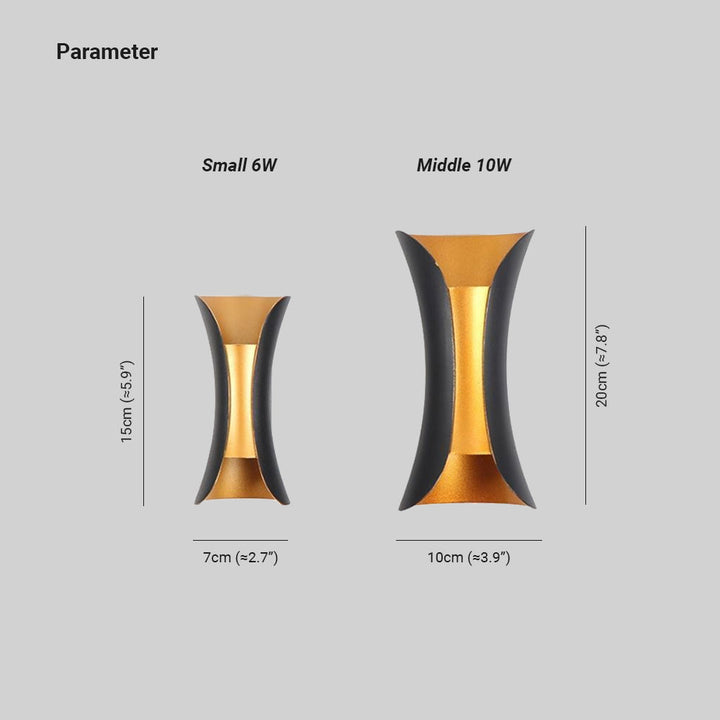 Calyxor Wall Lamp Curved Outdoor Wall Mounted LED