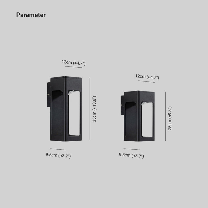 Geometric Outdoor Wall Light | Black, Optional Sensor