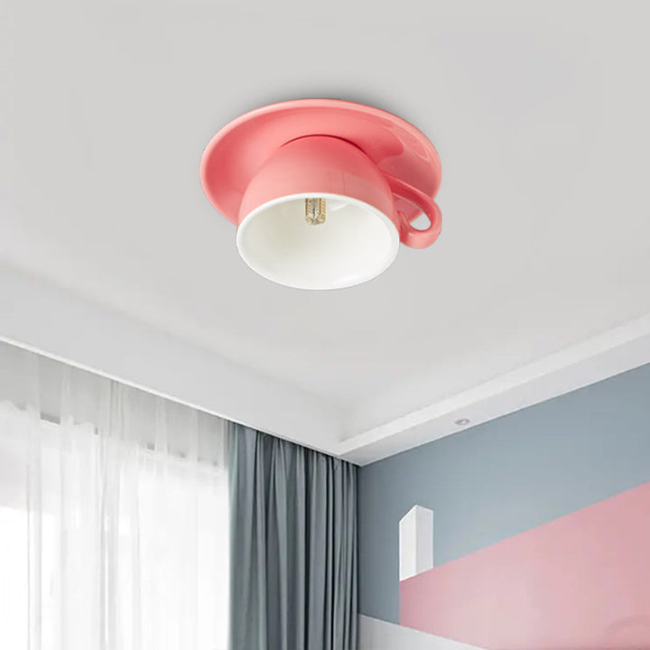 Ceramic Teacup Ceiling Light | Glossy, 11 Colours